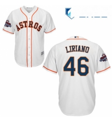 Youth Majestic Houston Astros 46 Francisco Liriano Replica White Home 2017 World Series Champions Cool Base MLB Jersey Youth Majestic Houston Astros 46 Francisco Liriano Replica White Home 2017 World Series Champions Cool Base MLB Jersey