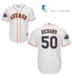 Youth Majestic Houston Astros 50 JR Richard Replica White Home 2017 World Series Champions Cool Base MLB Jersey Youth Majestic Houston Astros 50 JR Richard Replica White Home 2017 World Series Champions Cool Base MLB Jersey
