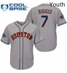 Youth Majestic Houston Astros 7 Craig Biggio Authentic Grey Road 2017 World Series Champions Cool Base MLB Jersey Youth Majestic Houston Astros 7 Craig Biggio Authentic Grey Road 2017 World Series Champions Cool Base MLB Jersey