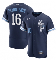 Men Kansas City Royals 16 Andrew Benintendi 2022 Navy City Connect Flex Base Stitched MLB jersey Men Kansas City Royals 16 Andrew Benintendi 2022 Navy City Connect Flex Base Stitched MLB jersey