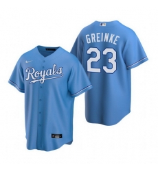 Men Kansas City Royals 23 Zack Greinke Light Blue Cool Base Stitched jersey Men Kansas City Royals 23 Zack Greinke Light Blue Cool Base Stitched jersey
