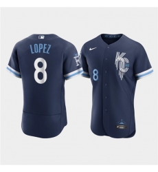 Men Kansas City Royals 8 Nicky Lopez 2022 Navy City Connect Flex Base Stitched MLB jersey Men Kansas City Royals 8 Nicky Lopez 2022 Navy City Connect Flex Base Stitched MLB jersey