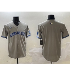 Men Kansas City Royals Blank Grey 2024 Away Limited Stitched Baseball Jersey