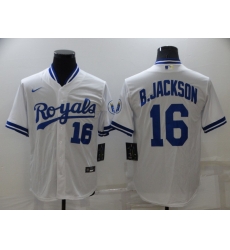 Men Nike Kansas City Royals #16 B.JACKSON White Stitched MLB Jersey Men Nike Kansas City Royals #16 B.JACKSON White Stitched MLB Jersey