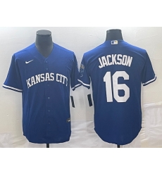 Men's Kansas City Royals #16 Bo Jackson Navy Cool Base Stitched Baseball Jersey Men's Kansas City Royals #16 Bo Jackson Navy Cool Base Stitched Baseball Jersey