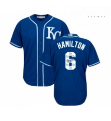 Mens Kansas City Royals 6 Billy Hamilton Blue Authentic Blue Team Logo Fashion Cool Base Baseball Jersey Mens Kansas City Royals 6 Billy Hamilton Blue Authentic Blue Team Logo Fashion Cool Base Baseball Jersey