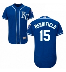 Mens Majestic Kansas City Royals 15 Whit Merrifield Royal Blue Alternate Flex Base Authentic Collection MLB Jersey Mens Majestic Kansas City Royals 15 Whit Merrifield Royal Blue Alternate Flex Base Authentic Collection MLB Jersey
