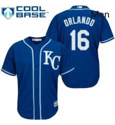 Mens Majestic Kansas City Royals 16 Paulo Orlando Replica Blue Alternate 2 Cool Base MLB Jersey Mens Majestic Kansas City Royals 16 Paulo Orlando Replica Blue Alternate 2 Cool Base MLB Jersey