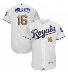 Mens Majestic Kansas City Royals 16 Paulo Orlando White Home Flex Base Authentic MLB Jersey Mens Majestic Kansas City Royals 16 Paulo Orlando White Home Flex Base Authentic MLB Jersey