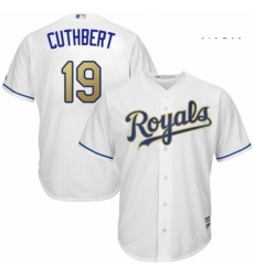 Mens Majestic Kansas City Royals 19 Cheslor Cuthbert Replica White Home Cool Base MLB Jersey Mens Majestic Kansas City Royals 19 Cheslor Cuthbert Replica White Home Cool Base MLB Jersey
