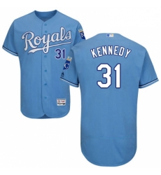 Mens Majestic Kansas City Royals 31 Ian Kennedy Light Blue Alternate Flex Base Collection 2018 World Series Jersey Mens Majestic Kansas City Royals 31 Ian Kennedy Light Blue Alternate Flex Base Collection 2018 World Series Jersey