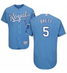 Mens Majestic Kansas City Royals 5 George Brett Light Blue Alternate Flex Base Collection 2018 World Series Jersey Mens Majestic Kansas City Royals 5 George Brett Light Blue Alternate Flex Base Collection 2018 World Series Jersey
