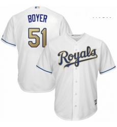 Mens Majestic Kansas City Royals 51 Blaine Boyer Replica White Home Cool Base MLB Jersey Mens Majestic Kansas City Royals 51 Blaine Boyer Replica White Home Cool Base MLB Jersey