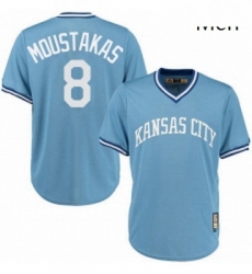 Mens Majestic Kansas City Royals 8 Mike Moustakas Authentic Light Blue Cooperstown MLB Jersey Mens Majestic Kansas City Royals 8 Mike Moustakas Authentic Light Blue Cooperstown MLB Jersey