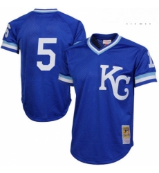 Mens Mitchell and Ness 1989 Kansas City Royals 5 George Brett Replica Royal Blue Throwback MLB Jersey Mens Mitchell and Ness 1989 Kansas City Royals 5 George Brett Replica Royal Blue Throwback MLB Jersey