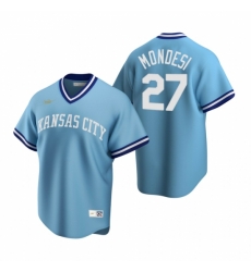 Mens Nike Kansas City Royals 27 Adalberto Mondesi Light Blue Cooperstown Collection Road Stitched Baseball Jersey Mens Nike Kansas City Royals 27 Adalberto Mondesi Light Blue Cooperstown Collection Road Stitched Baseball Jersey