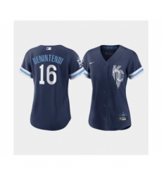 Women's Kansas City Royals #16 Andrew Benintendi 2022 Navy City Connect Cool Base Stitched Jersey Women's Kansas City Royals #16 Andrew Benintendi 2022 Navy City Connect Cool Base Stitched Jersey