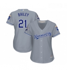 Womens Kansas City Royals 21 Homer Bailey Replica Grey Road Cool Base Baseball Jersey Womens Kansas City Royals 21 Homer Bailey Replica Grey Road Cool Base Baseball Jersey