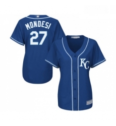 Womens Kansas City Royals 27 Raul Mondesi Authentic Blue Alternate 2 Cool Base Baseball Jersey Womens Kansas City Royals 27 Raul Mondesi Authentic Blue Alternate 2 Cool Base Baseball Jersey