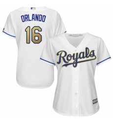 Womens Majestic Kansas City Royals 16 Paulo Orlando Authentic White Home Cool Base MLB Jersey Womens Majestic Kansas City Royals 16 Paulo Orlando Authentic White Home Cool Base MLB Jersey