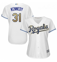 Womens Majestic Kansas City Royals 31 Ian Kennedy Authentic White Home Cool Base MLB Jersey Womens Majestic Kansas City Royals 31 Ian Kennedy Authentic White Home Cool Base MLB Jersey