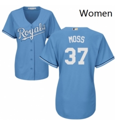 Womens Majestic Kansas City Royals 37 Brandon Moss Authentic Light Blue Alternate 1 Cool Base MLB Jersey Womens Majestic Kansas City Royals 37 Brandon Moss Authentic Light Blue Alternate 1 Cool Base MLB Jersey