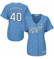Womens Majestic Kansas City Royals 40 Kelvin Herrera Replica Light Blue Alternate 1 Cool Base MLB Jersey Womens Majestic Kansas City Royals 40 Kelvin Herrera Replica Light Blue Alternate 1 Cool Base MLB Jersey