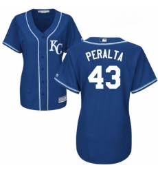 Womens Majestic Kansas City Royals 43 Wily Peralta Authentic Blue Alternate 2 Cool Base MLB Jersey Womens Majestic Kansas City Royals 43 Wily Peralta Authentic Blue Alternate 2 Cool Base MLB Jersey