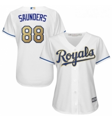 Womens Majestic Kansas City Royals 88 Michael Saunders Replica White Home Cool Base MLB Jersey Womens Majestic Kansas City Royals 88 Michael Saunders Replica White Home Cool Base MLB Jersey