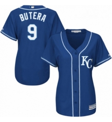 Womens Majestic Kansas City Royals 9 Drew Butera Replica Blue Alternate 2 Cool Base MLB Jersey Womens Majestic Kansas City Royals 9 Drew Butera Replica Blue Alternate 2 Cool Base MLB Jersey