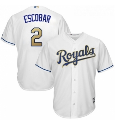 Youth Majestic Kansas City Royals 2 Alcides Escobar Replica White Home Cool Base MLB Jersey Youth Majestic Kansas City Royals 2 Alcides Escobar Replica White Home Cool Base MLB Jersey