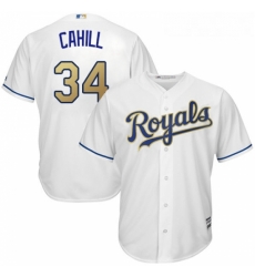 Youth Majestic Kansas City Royals 34 Trevor Cahill Replica White Home Cool Base MLB Jersey Youth Majestic Kansas City Royals 34 Trevor Cahill Replica White Home Cool Base MLB Jersey