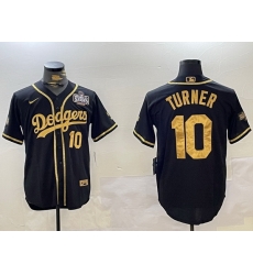 Dodgers 10 Justin Turner BLACK Cool Base Stitched MLB Jersey 1 Dodgers 10 Justin Turner BLACK Cool Base Stitched MLB Jersey 1