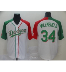 Dodgers 34 Fernando Valenzuela White Mexican Heritage Culture Night Jersey Mexico Dodgers 34 Fernando Valenzuela White Mexican Heritage Culture Night Jersey Mexico