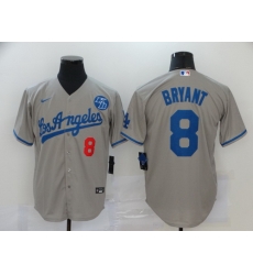 Dodgers 8 Kobe Bryant Gray 2020 Nike KB Cool Base Jersey Dodgers 8 Kobe Bryant Gray 2020 Nike KB Cool Base Jersey