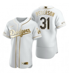 Los Angeles Dodgers 31 Joc Pederson White Nike Mens Authentic Golden Edition MLB Jersey Los Angeles Dodgers 31 Joc Pederson White Nike Mens Authentic Golden Edition MLB Jersey