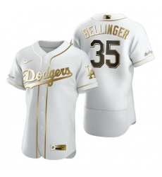 Los Angeles Dodgers 35 Cody Bellinger White Nike Mens Authentic Golden Edition MLB Jersey Los Angeles Dodgers 35 Cody Bellinger White Nike Mens Authentic Golden Edition MLB Jersey
