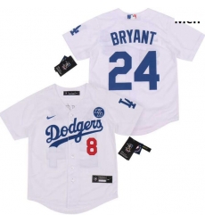 Men Dodgers Front 8 Back 24 Kobe Bryant White Cool Base Stitched MLB Jersey Men Dodgers Front 8 Back 24 Kobe Bryant White Cool Base Stitched MLB Jersey