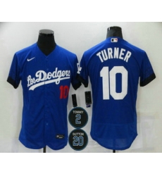 Men Los Angeles Dodgers 10 Justin Turner Blue 2 20 Patch City Connect Flex Base Stitched Jersey Men Los Angeles Dodgers 10 Justin Turner Blue 2 20 Patch City Connect Flex Base Stitched Jersey