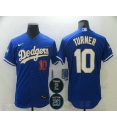 Men Los Angeles Dodgers 10 Justin Turner Blue Gold 2 20 Patch Stitched MLB Flex Base Nike Jersey Men Los Angeles Dodgers 10 Justin Turner Blue Gold 2 20 Patch Stitched MLB Flex Base Nike Jersey