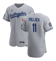 Men Los Angeles Dodgers 11 AJ Pollock Men Nike Gray Road 2020 World Series Bound Flex Base Team MLB Jersey Men Los Angeles Dodgers 11 AJ Pollock Men Nike Gray Road 2020 World Series Bound Flex Base Team MLB Jersey