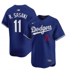 Men Los Angeles Dodgers 11 Roki Sasaki Royal 2025 Alternate Limited Stitched Baseball Jersey Men Los Angeles Dodgers 11 Roki Sasaki Royal 2025 Alternate Limited Stitched Baseball Jersey