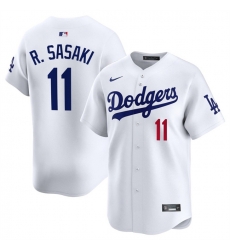 Men Los Angeles Dodgers 11 Roki Sasaki White 2025 Home Limited Stitched Baseball Jersey Men Los Angeles Dodgers 11 Roki Sasaki White 2025 Home Limited Stitched Baseball Jersey