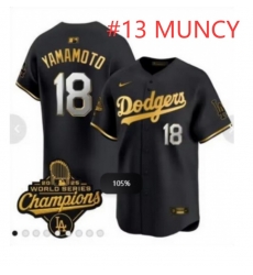 Men Los Angeles Dodgers 13 Max Muncy Black 2025 World Series Champions Patch Cool Base Stitched Baseball Jersey Men Los Angeles Dodgers 13 Max Muncy Black 2025 World Series Champions Patch Cool Base Stitched Baseball Jersey