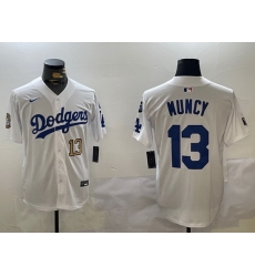Men Los Angeles Dodgers 13 Max Muncy White 2024 World Series With Fernando Memorial Patch Home Limited Stitched Baseball Jersey 2 Men Los Angeles Dodgers 13 Max Muncy White 2024 World Series With Fernando Memorial Patch Home Limited Stitched Baseball Jersey 2