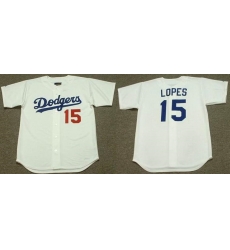 Men Los Angeles Dodgers 15 Davey Lopes White 1981 Throwback Stitched Baseball Jersey Men Los Angeles Dodgers 15 Davey Lopes White 1981 Throwback Stitched Baseball Jersey