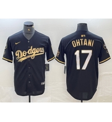 Men Los Angeles Dodgers 17 Shohei Ohtani Black Gold Stitched Cool Base Nike Jerseys Men Los Angeles Dodgers 17 Shohei Ohtani Black Gold Stitched Cool Base Nike Jerseys