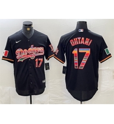 Men Los Angeles Dodgers 17 Shohei Ohtani Black Mexico Cool Base Stitched Baseball Jersey Men Los Angeles Dodgers 17 Shohei Ohtani Black Mexico Cool Base Stitched Baseball Jersey