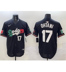 Men Los Angeles Dodgers 17 Shohei Ohtani Black Mexico Flag Limited Stitched Baseball Jersey Men Los Angeles Dodgers 17 Shohei Ohtani Black Mexico Flag Limited Stitched Baseball Jersey