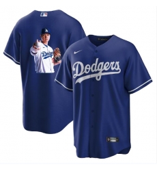 Men Los Angeles Dodgers 17 Shohei Ohtani Blue Big Logo Cool Base Stitched Jersey Men Los Angeles Dodgers 17 Shohei Ohtani Blue Big Logo Cool Base Stitched Jersey
